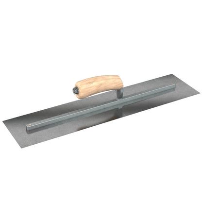 Finish Trowel - Square - Carbon Steel - 20 in. x 5 in. - Wood (Bon 66-244)