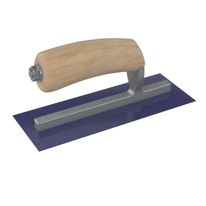 Midget Trowel - Blue Steel - 8-inch x 3-inch - Wood (Bon 66-245)