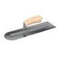 Finish Trowel - Square/Round End - Carbon Steel - 14 in. x 4 in. - Wood (Bon 66-260)