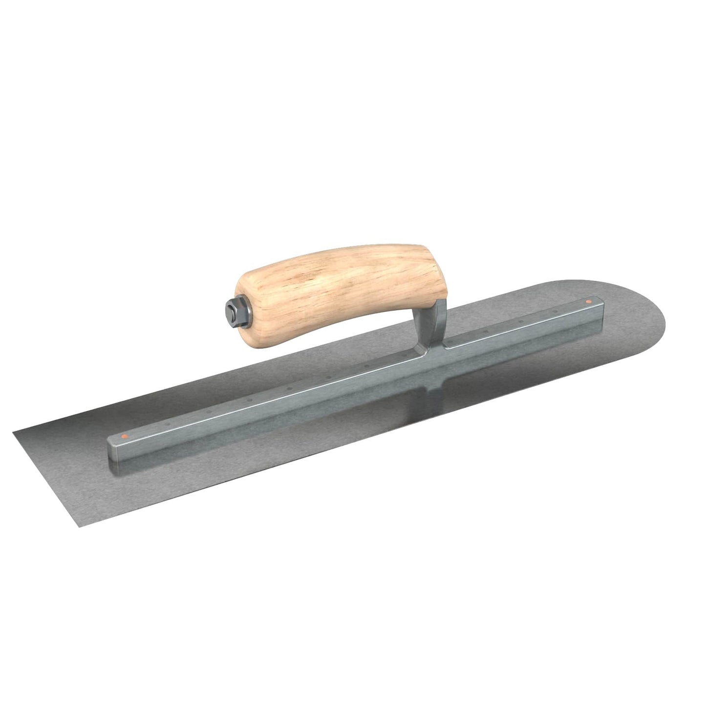 Finish Trowel - Square/Round End - Carbon Steel - 16 in. x 4 in. - Wood (Bon 66-261)