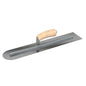 Finish Trowel - Square/Round End - Carbon Steel - 20 in x 4 in. - Wood (Bon 66-263)