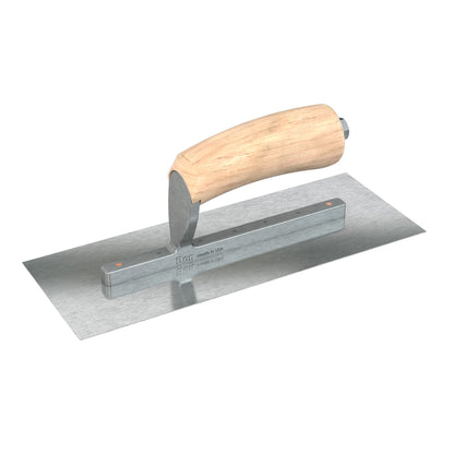 Finish Trowel - Square - Razor Stainless - 10.5-inch x 4-inch - Wood (Bon 66-300)