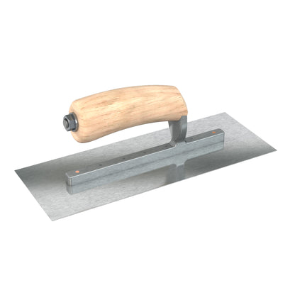 Finish Trowel - Square - Razor Stainless - 10.5-inch x 4-inch - Wood (Bon 66-300)