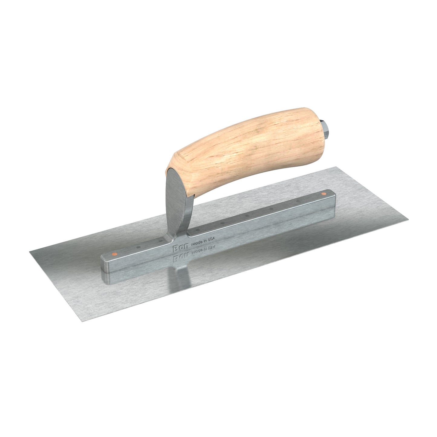 Finish Trowel - Square - Razor Stainless - 11-inch x 4-inch - Wood (Bon 66-302)