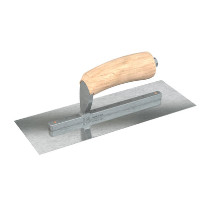 Finish Trowel - Square - Razor Stainless - 11-inch x 4-inch - Wood (Bon 66-302)