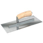 Finish Trowel - Square - Razor Stainless - 12-inch x 5-inch - Wood (Bon 66-307)