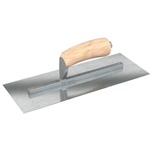 Finish Trowel - Square - Razor Stainless - 13-inch x 5-inch - Wood (Bon 66-308)