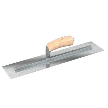 Finish Trowel - Square - Razor Stainless - 18-inch x 4-inch - Wood (Bon 66-313)