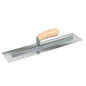 Finish Trowel - Square - Razor Stainless - 18-inch x 4-inch - Wood (Bon 66-313)