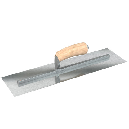 Finish Trowel - Square - Razor Stainless - 18-inch x 5-inch - Wood (Bon 66-315)