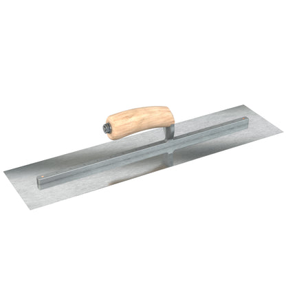 Finish Trowel - Square - Razor Stainless - 20-inch x 5-inch - Wood (Bon 66-316)