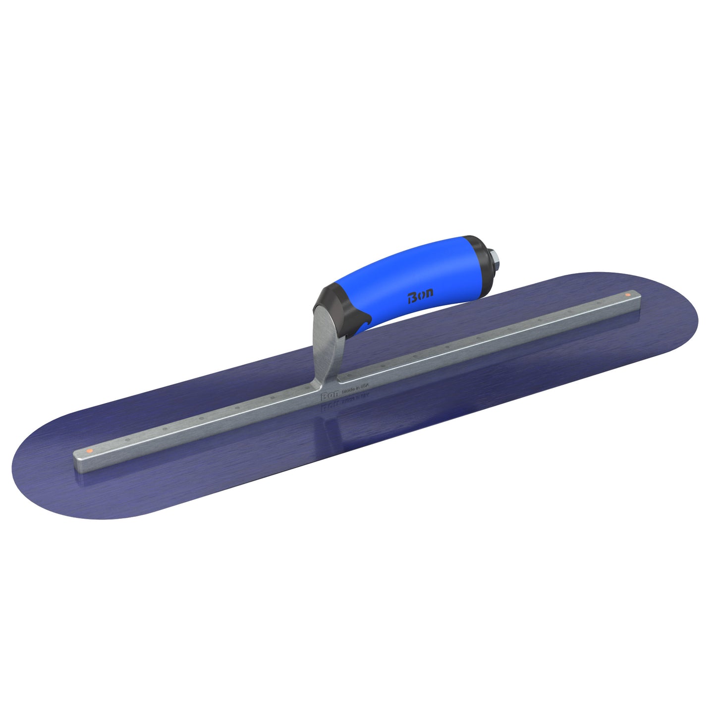 Bon Steel City Blue Steel Finishing Trowel with Comfort Wave Handle - Round End