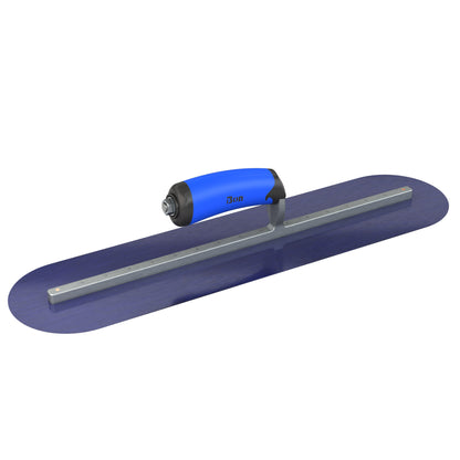 Bon Steel City Blue Steel Finishing Trowel with Comfort Wave Handle - Round End