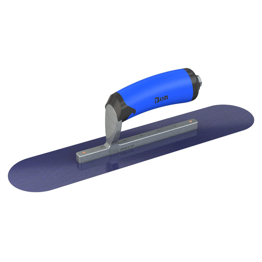 Pool Trowel - Blue Steel - 14-inch x 3-inch - Comfort Grip (Bon 67-163)