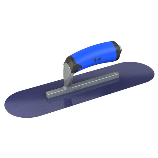 Pool Trowel - Blue Steel - 14-inch x 4-inch - Comfort Grip (Bon 67-164)