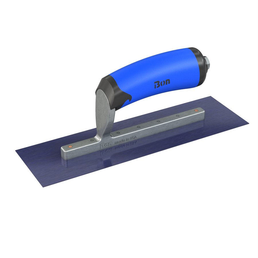 Finishing Trowel - Square End - Blue Steel - 10 1/2" x 3" - Comfort Grip