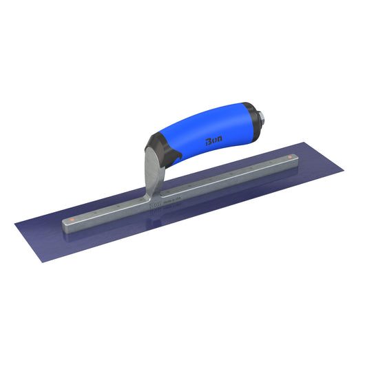 Finish Trowel - Square - Blue Steel - 14-inch x 3-inch - Comfort Grip (Bon 67-177)