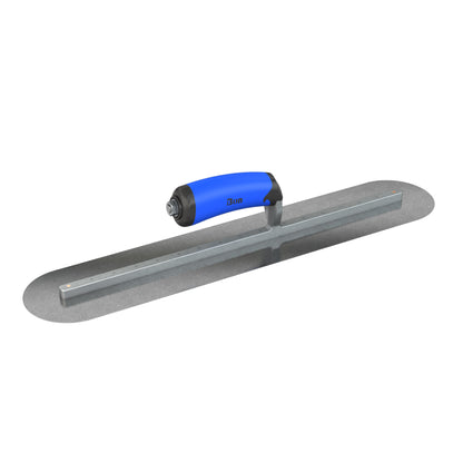 Bon Steel City Carbon Steel Finishing Trowel with Comfort Wave Handle - Round End