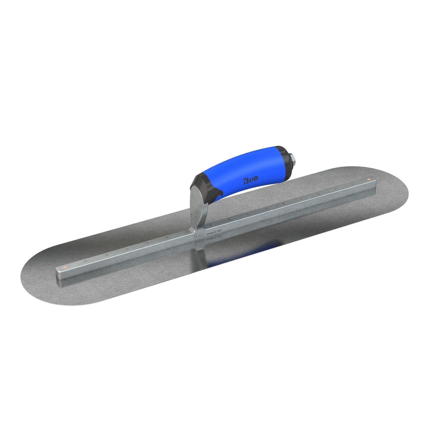 Bon Steel City Carbon Steel Finishing Trowel with Comfort Wave Handle - Round End