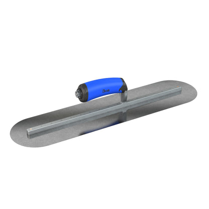Bon Steel City Carbon Steel Finishing Trowel with Comfort Wave Handle - Round End
