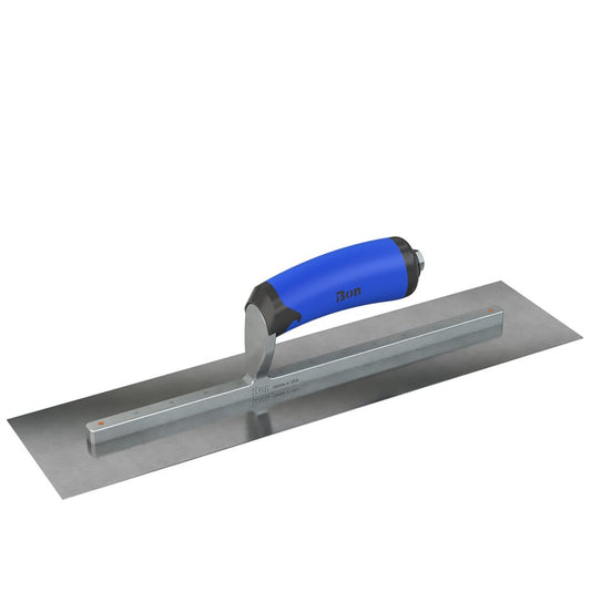 Carbon Steel Finishing Trowel with Comfort Grip - Square End