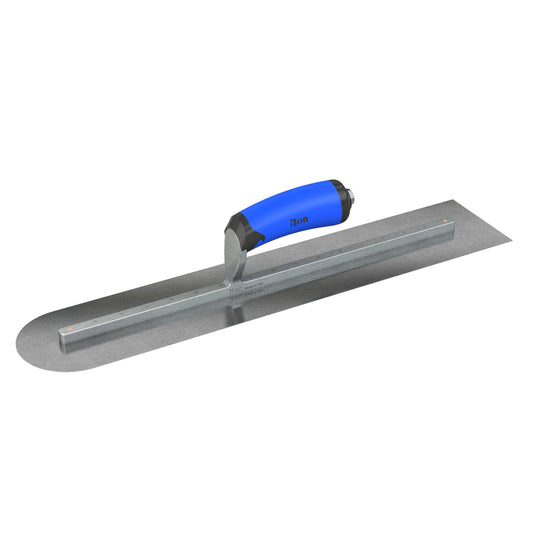 Finish Trowel - Square/Round End - Carbon Steel - 20 in. x 4 in. - Comfort Grip (Bon 67-263)