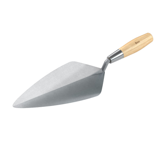 Brick Trowel - Carbon Steel - Narrow London - 12-inch - Wood Handle (Bon 72-272)