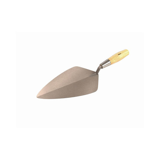 Wide London Pro Brick Trowel with Wood Handle - Carbon Steel