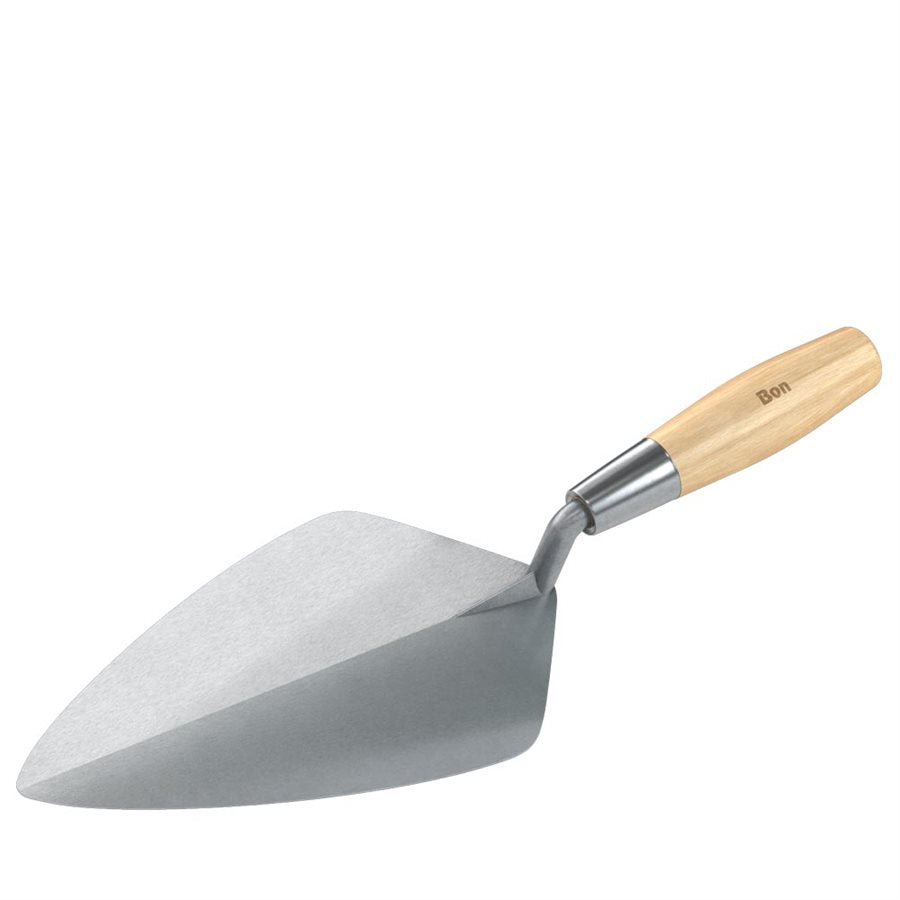 Wide London Brick Trowel with Wood Handle - Forged Steel