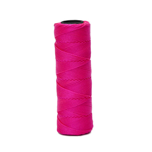 Linha de Nylon Trançado - 250 pés - Rosa Neon (Bon 81-187)