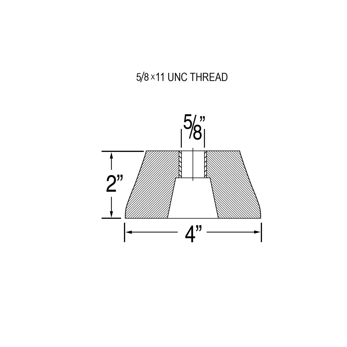 Cup Wheel - 4-inch Tapered C-16 Type 11 (Bon 82-150)