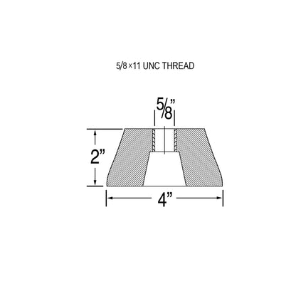 Cup Wheel - 4-inch Tapered C-16 Type 11 (Bon 82-150)