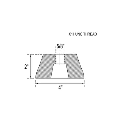 Cup Wheel - 4-inch Tapered C-16 Type 11 (Bon 82-150)