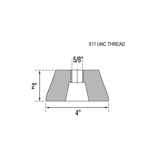 Cup Wheel - 4-inch Tapered C-16 Type 11 (Bon 82-150)