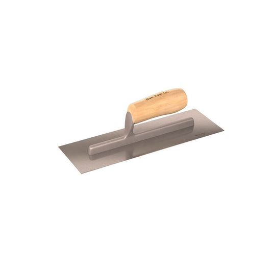 Concrete Trowel with Wood Handle - Steel