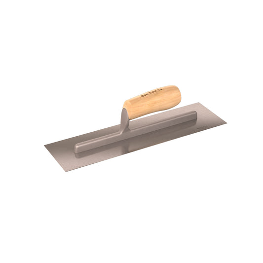 Concrete Trowel - Steel - 14-inch x 4-inch - Wood Handle (Bon 82-291)