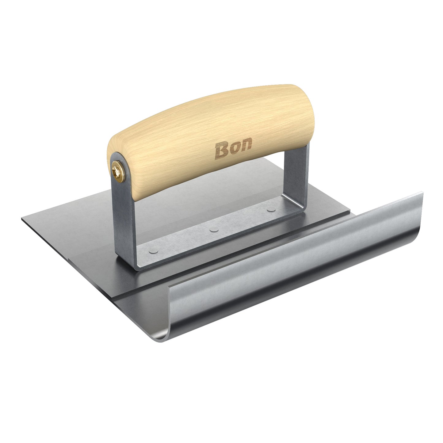 Ultra Smooth Base Tool - Stainless Steel - 6-inch x 1.5-inch - 3/4-inch Radius - 6-inch Lip - Wood Handle (Bon 82-787)