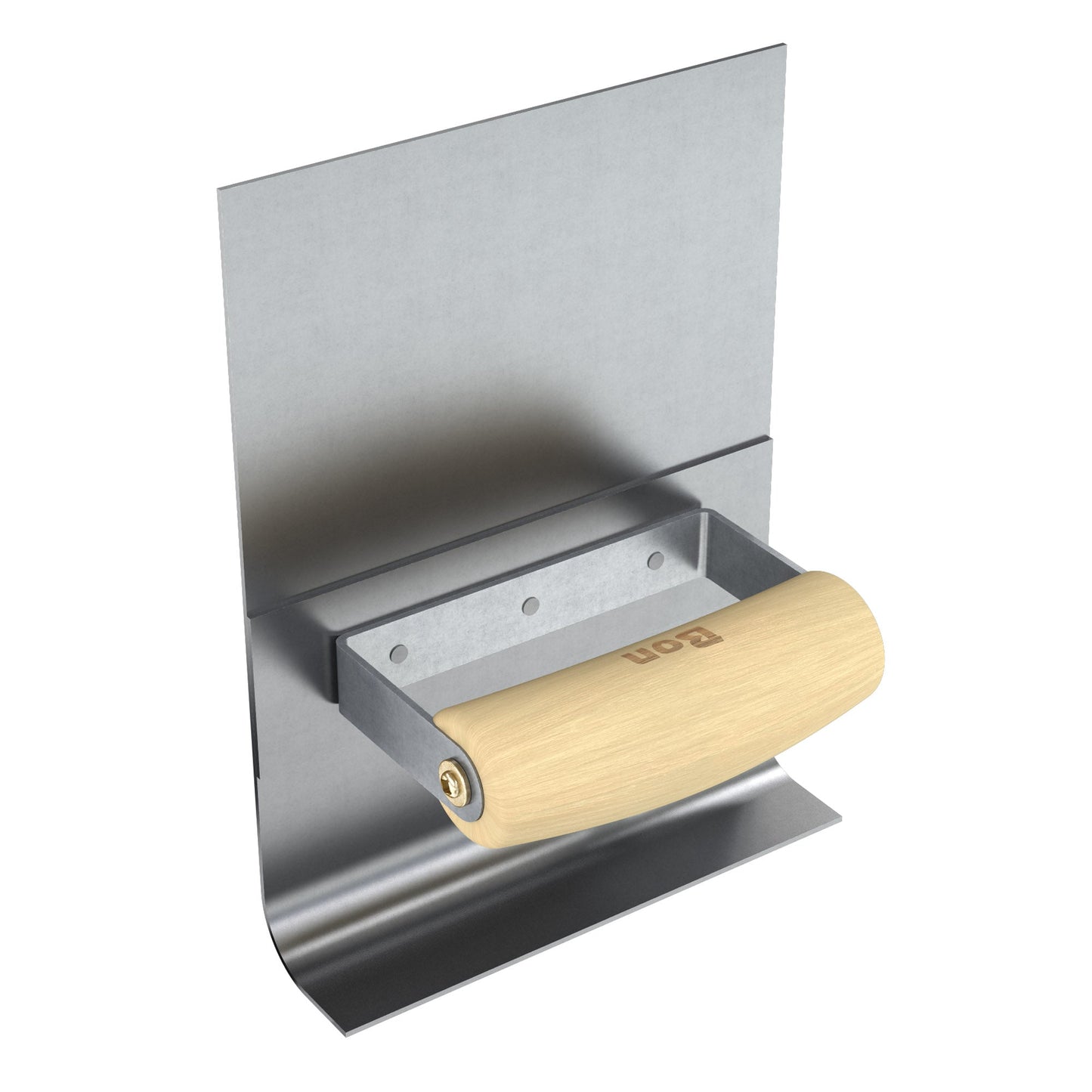 Ferramenta de base ultra lisa - Aço inoxidável - 6 polegadas x 1,5 polegadas - Raio de 3/4 polegadas - Lábio de 4 polegadas - Cabo de madeira (Bon 82-786)