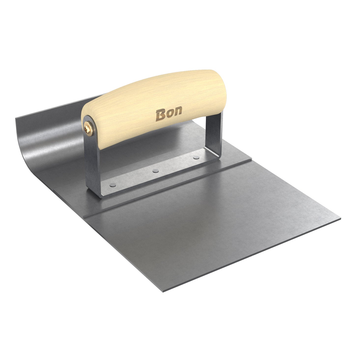 Ultra Smooth Base Tool - Stainless Steel - 6-inch x 1.5-inch - 1-inch Radius - 8-inch Lip - Wood Handle (Bon 82-797)