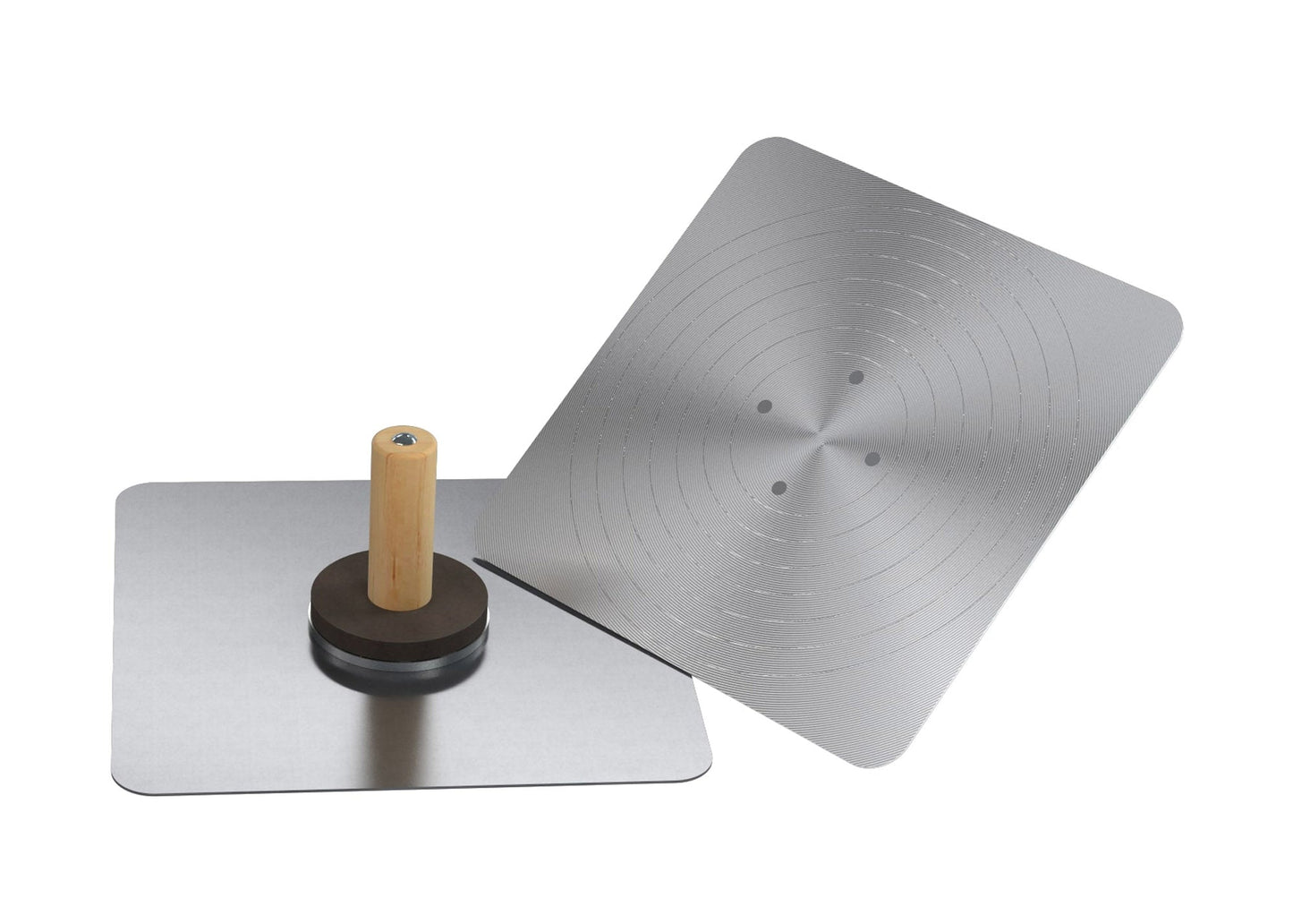 Halcón - Aluminio - 10" x 10" - Mango de madera