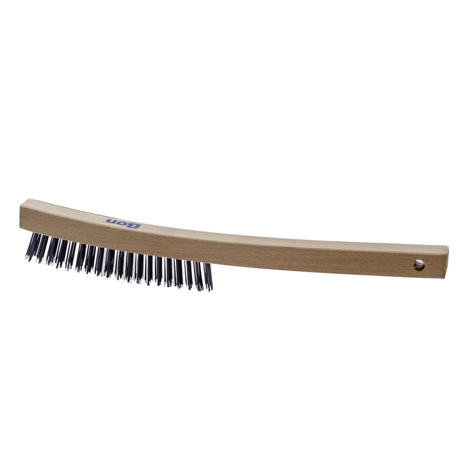 Wire Brush - Curved Handle - 14" without Scraper