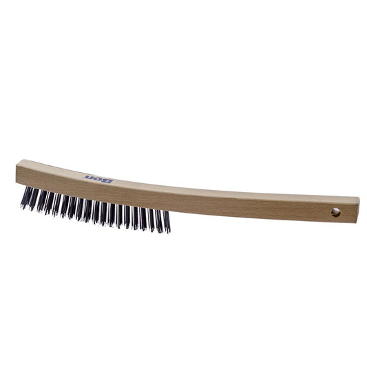 Wire Brush - Curved Handle - 14" without Scraper