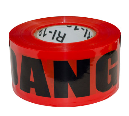 Danger Tape - Red - 1000 Foot x 3-inch (Bon 84-246)