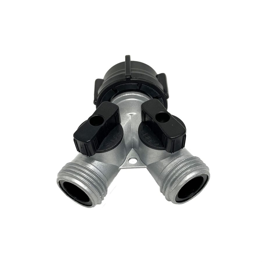Hose Connector - Double Shut Off - "Y"