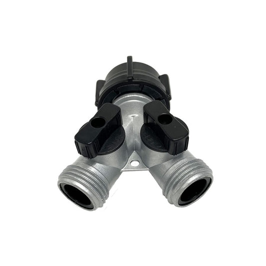 Hose Connector - Double Shut Off - "Y"