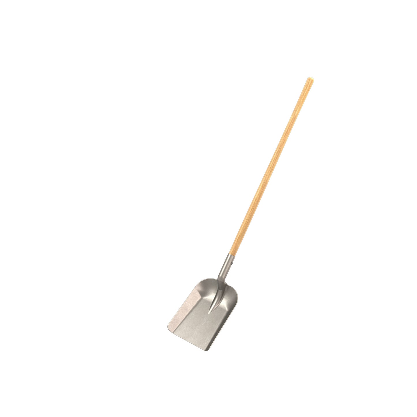 Scoop Shovel - Aluminum - 11-inch x 14-inch - 48-inch Wood Handle (Bon 84-701)