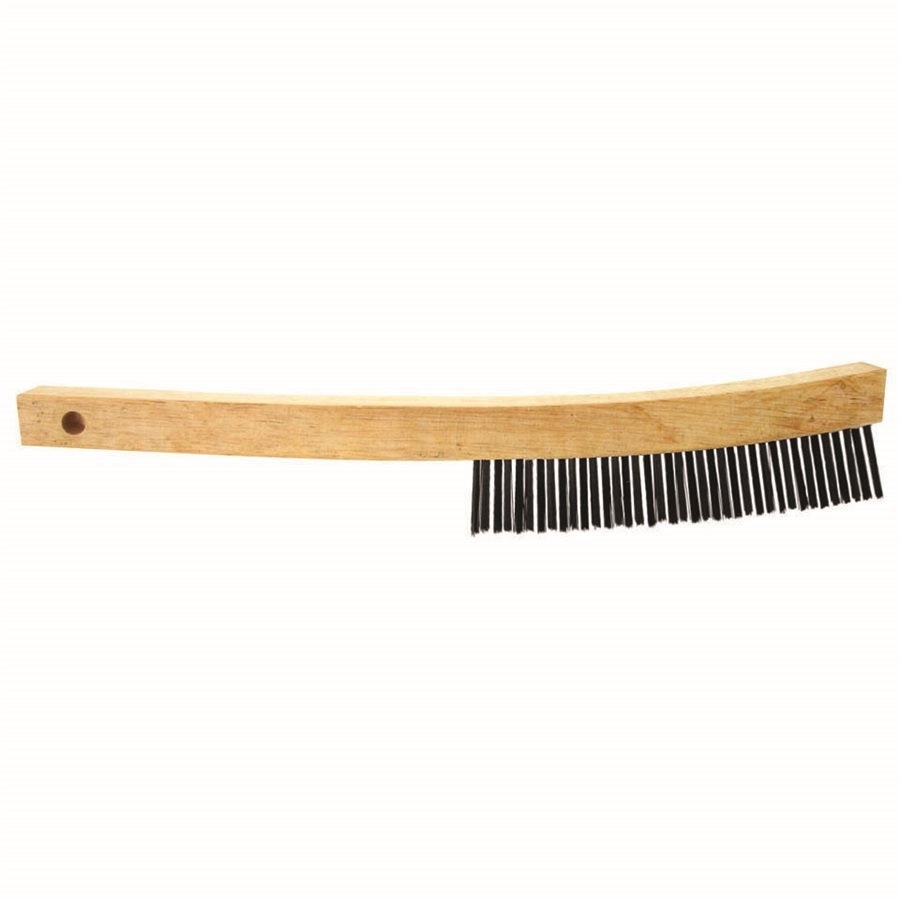 Wire Brush - Curved Handle - 13" without Scraper