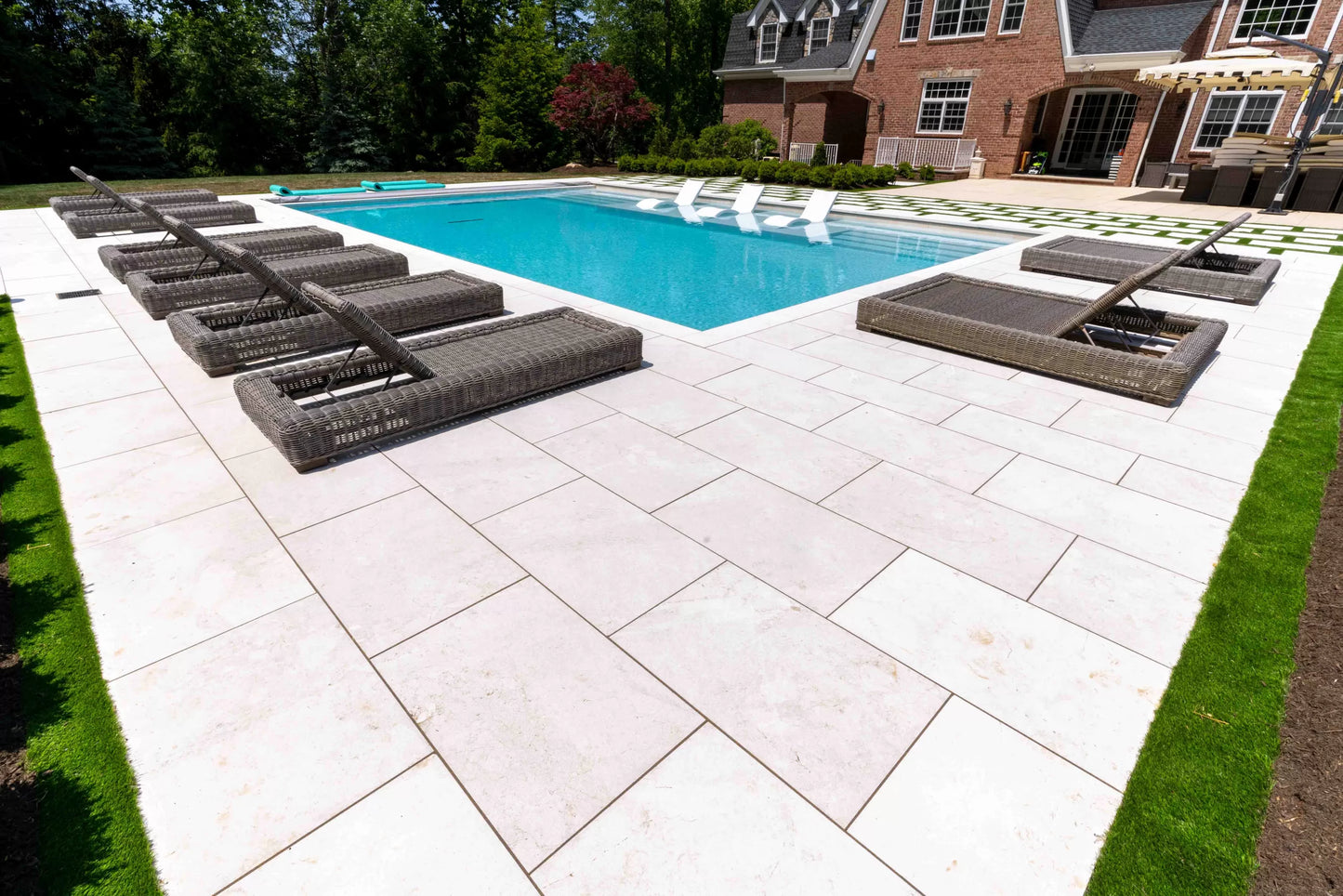 Aegean Cream Marble Pavers Sandblasted