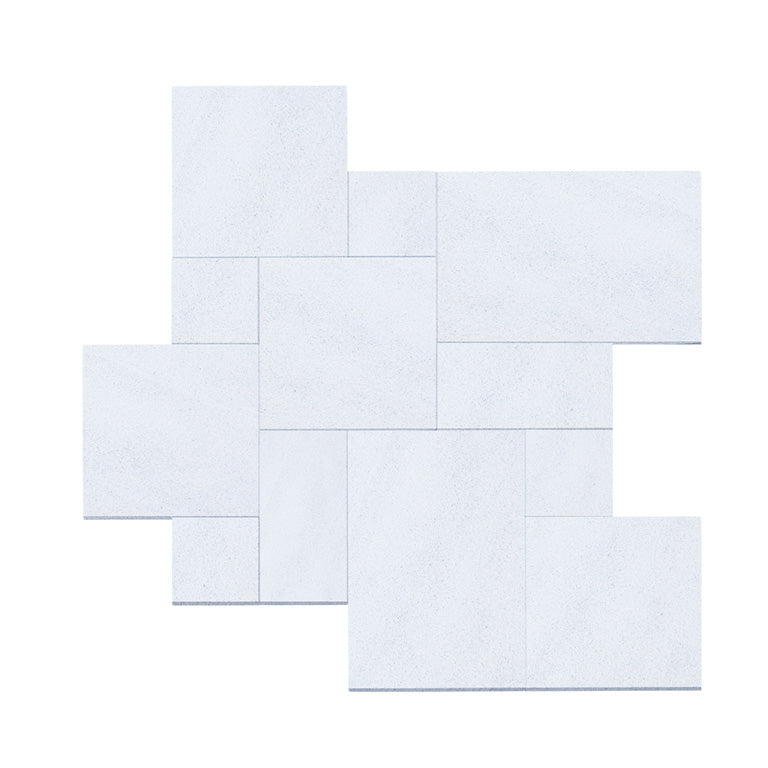 Afyon Glacier Ice Marble Pavers Sandblasted