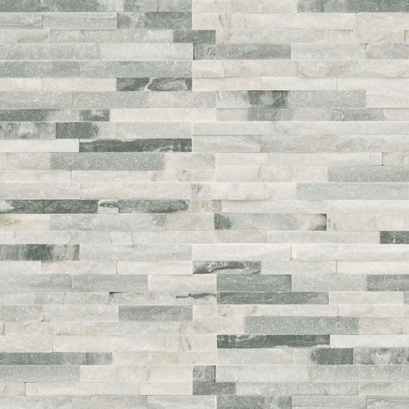 Folheado de pedra empilhada cinza do Alasca